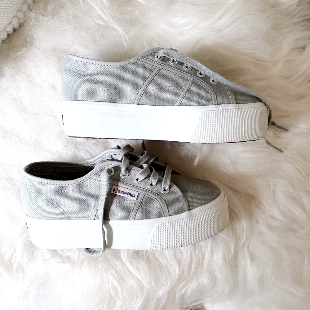 {Superga} Platform Sneaker Grey Size 6